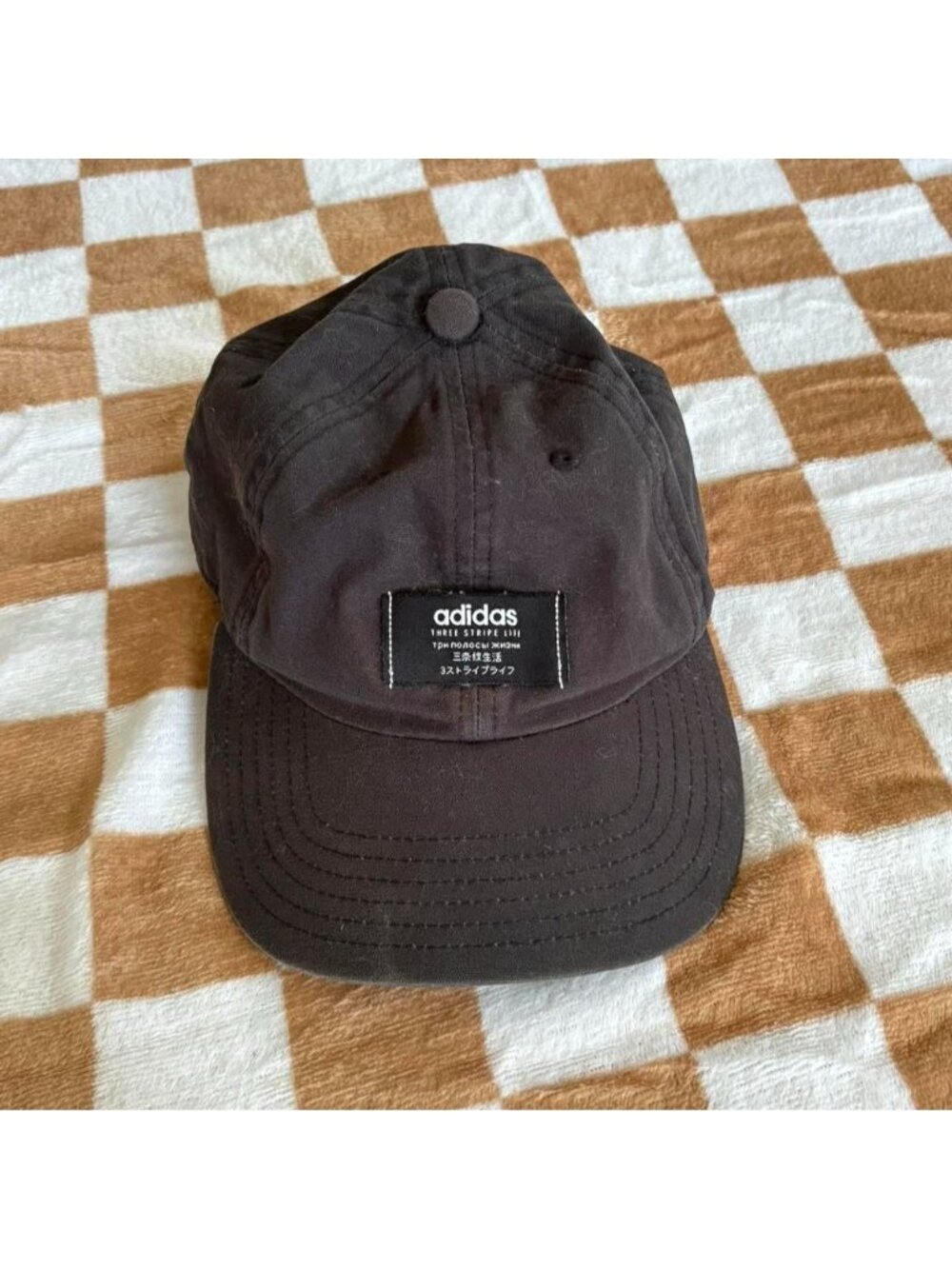 Adidas black cotton baseball cap